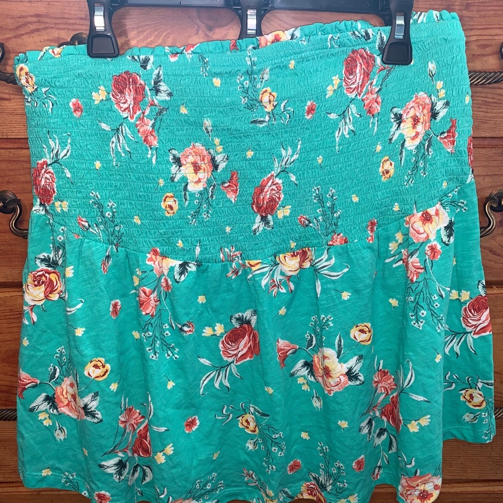 Turquoise Strapless Top Torrid Size 1